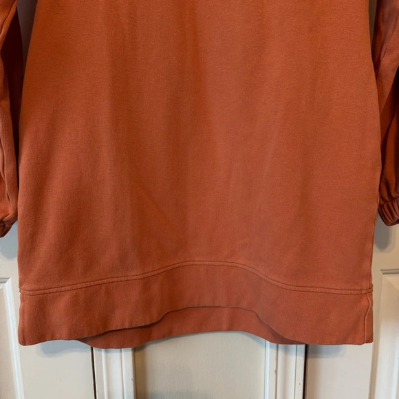 Elegantees Orange Women’s Hooded Sweater Tunic 100% Cotton Size Small - Picture 5 of 14